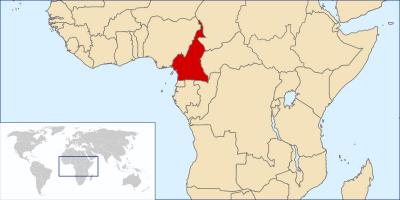 Kamerūnas atrašanās vietu uz pasaules kartes