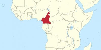 Karte Kamerūnā rietumāfrikā
